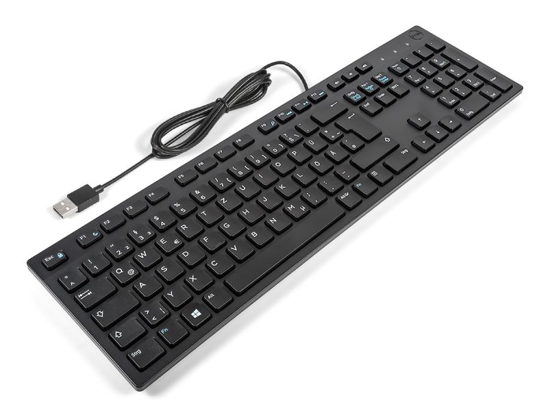 Dell KB216 GERMAN Slim Office Multimedia Keyboard (Refurbished)