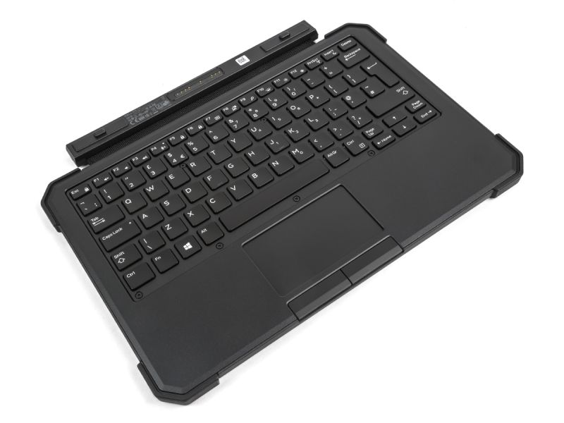 High quality IP65 rated backlit keyboard dock for the Dell Latitude Rugged/Rugged Extreme 12 series tablets. An IP65 rating gives the keyboard strong protection against both foreign entities and water. UK English Layout QWERTY