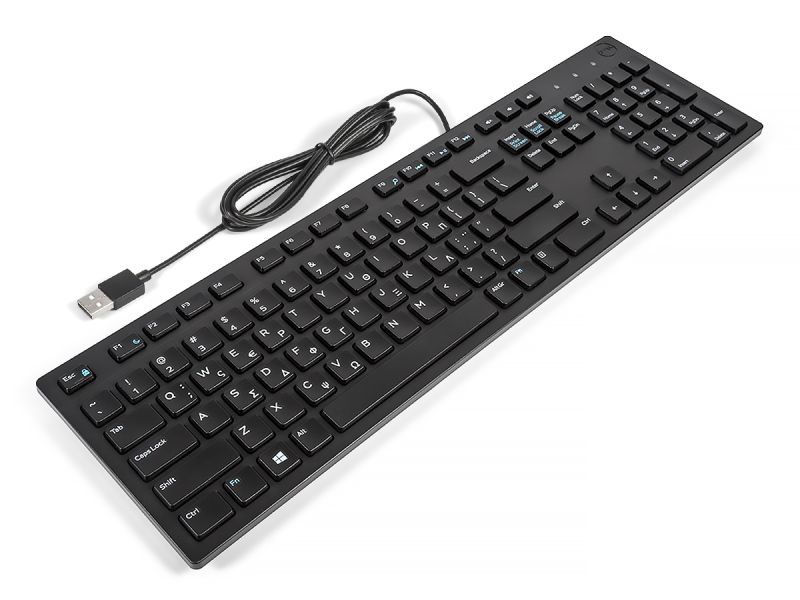 Dell KB216 GREEK Slim Office Multimedia Keyboard (Refurbished)