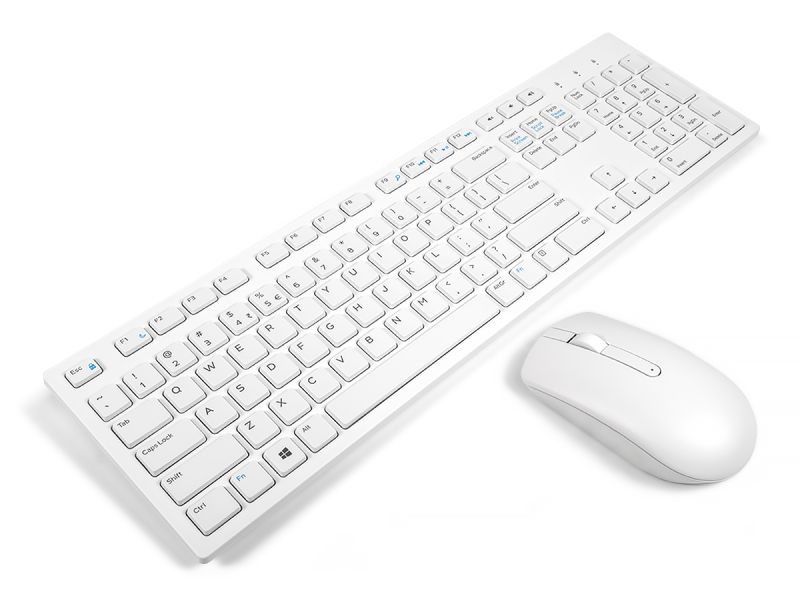 Dell KM636 White US/INTERNATIONAL Wireless Mouse & Keyboard Combo Bundle
