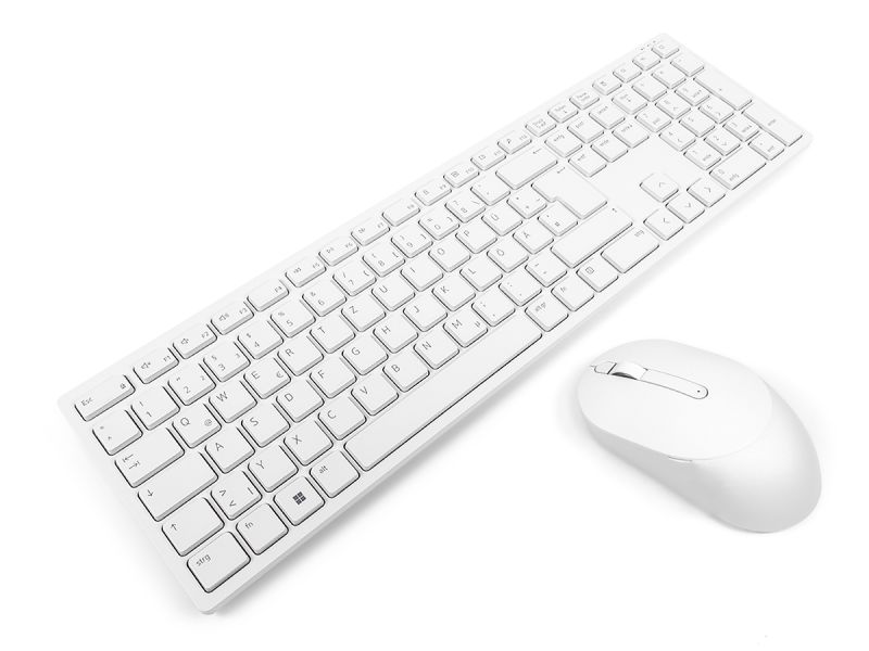Dell KM5221W White GERMAN Pro Wireless Keyboard & Mouse Combo Bundle