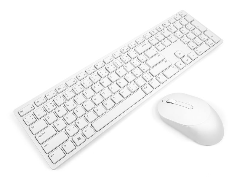 Dell KM5221W White CZECH Pro Wireless Keyboard & Mouse Combo Bundle