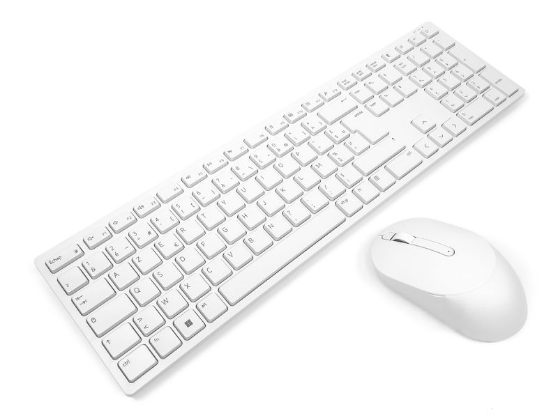 Dell KM5221W White FRENCH Pro Wireless Keyboard & Mouse Combo Bundle (Refurbished)