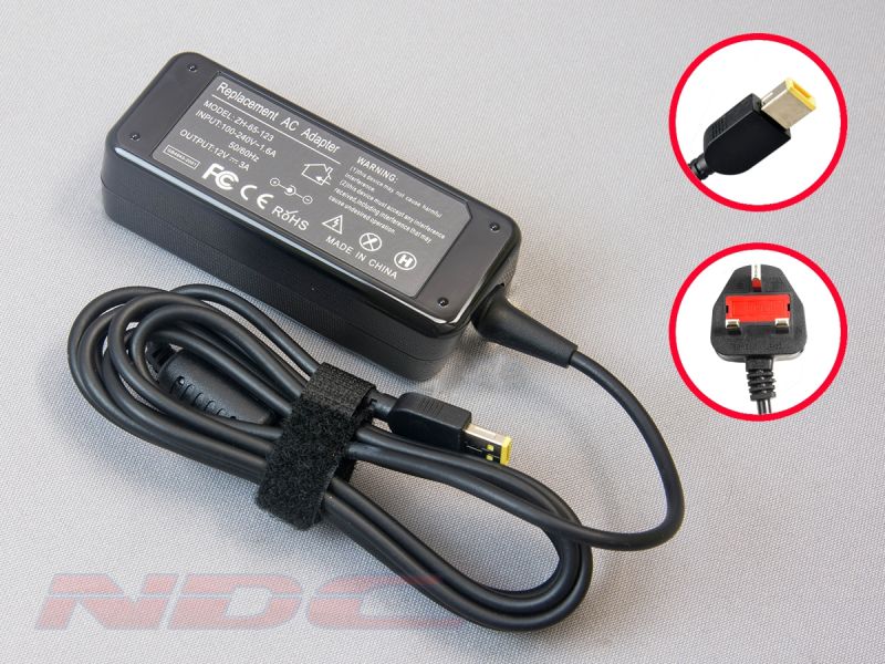 Replacement 36W Slim Square Tip Lenovo 12V 3A ADLX36NCT2C Tablet Charger 