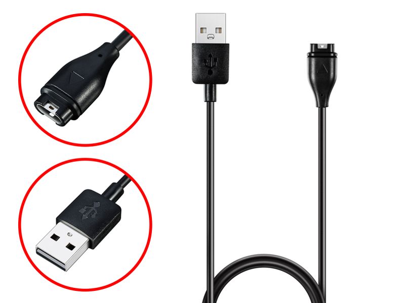 1m Garmin Forerunner/Fenix/Instinct etc USB Charging/Data Cable