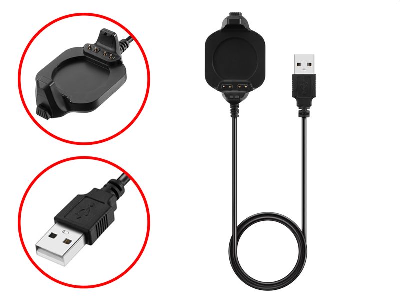 1m Garmin Forerunner 920XT USB Charging/Data Cable/Charger Clip