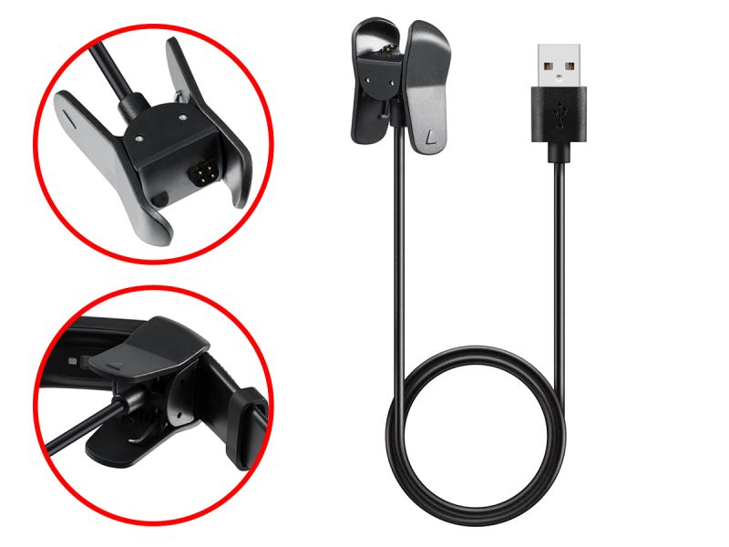 1m Garmin Vivosmart 3 USB Charging/Data Cable/Charger Clip