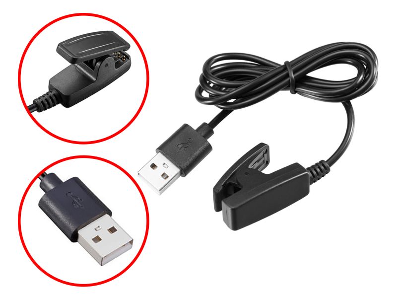 1m Garmin Forerunner 230/235/30/35/630/645/735XT USB Charging Cable/Charger Clip