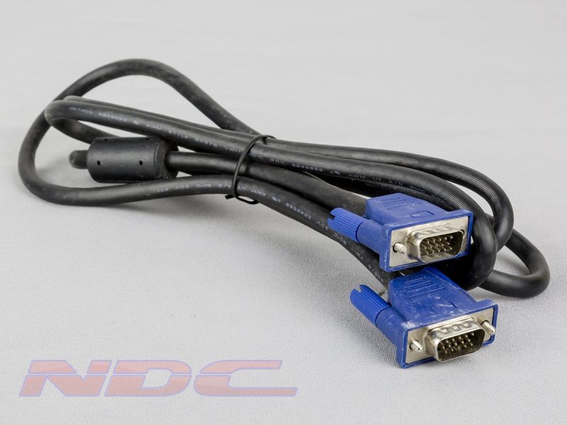 Black 15 Pin VGA Cable 1.5M USED