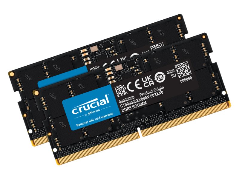 Crucial 32GB (2 x 16GB) DDR5 4800Mhz SO-DIMM RAM Kit