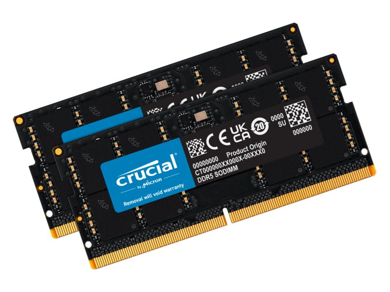 Crucial 64GB (2 x 32GB) DDR5 4800Mhz SO-DIMM RAM Kit