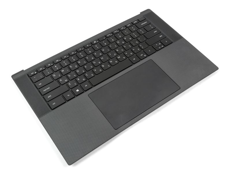Dell XPS 9500/9510/9520 Palmrest, Touchpad & HEBREW Backlit Keyboard - 0DKFWH + 06H0GD (6PT7G)