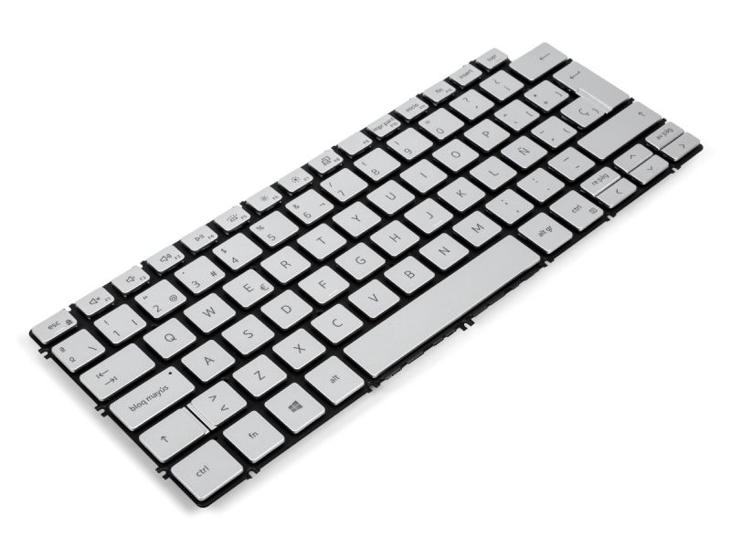 CJ7N3 Dell Inspiron 7400/7405/7490 SPANISH Backlit Keyboard (Silver) - 0CJ7N30