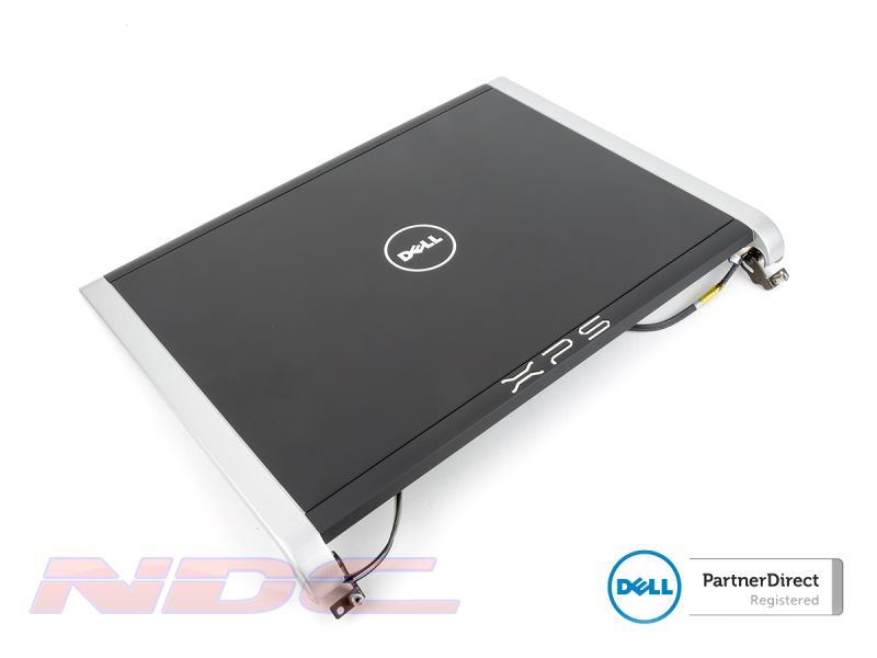 Dell XPS M1330 Laptop LCD Lid Cover (Tuxedo Black) + Hinges + Wireless Cables - 0HR170