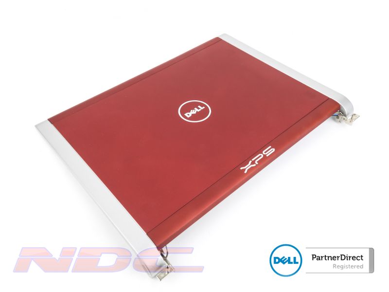 Dell XPS M1530 Laptop LCD Lid Cover (Crimson Red) + Hinges + Wireless Cables - 0TY020
