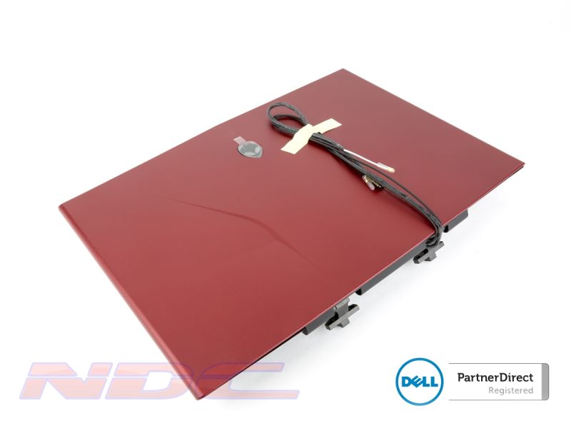 Dell Alienware M14x Laptop LCD Lid Cover with Bezel + Hinges + Wireless Cables - 0C44HY