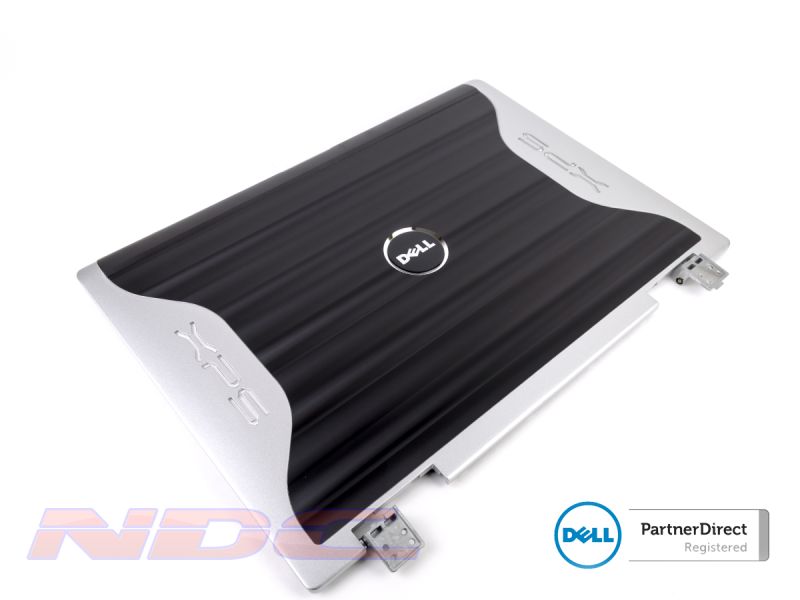 Dell XPS M1710 Laptop LCD Lid Cover + Hinges + Wireless Cables - 0RG723