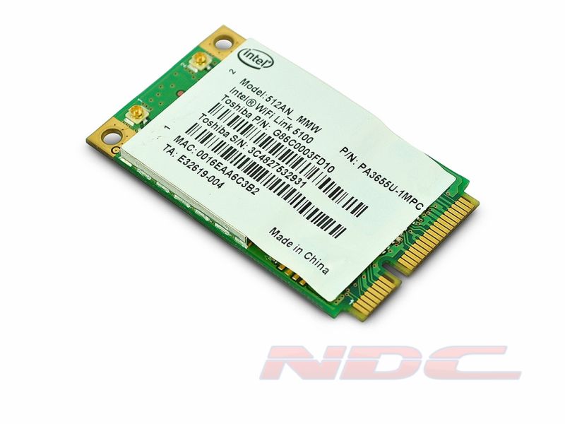 G86C0003FD10 Toshiba PA3655U-1MP,512AN_MMW Mini PCI-Express Wireless Card