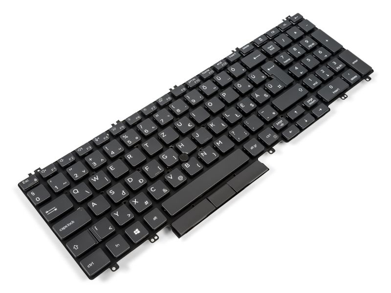 X19GD Dell Precision 3540 / 3541 / 3550 / 3551 Dual Point HUNGARIAN Backlit Keyboard - 0X19GD-1