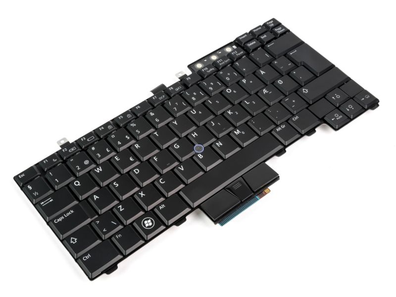 RX800 Dell Latitude E5400/E5410/E5500/E5510 DANISH Dual Point Backlit Keyboard - 0RX800-1