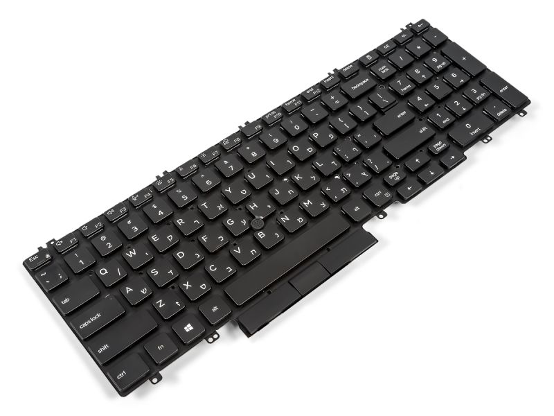 NYDW0 Dell Precision 3540 / 3541 / 3550 / 3551 Dual Point HEBREW Backlit Keyboard - 0NYDW0-1