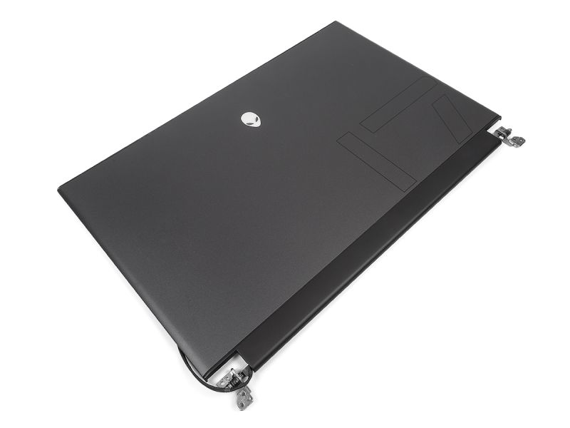 Dell Alienware M17 R2 Laptop LCD Lid Cover (Black) + Hinges + Wireless Cables - 0DYFTG