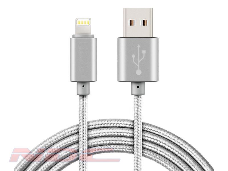Braided Lightning 3m Cable SILVER