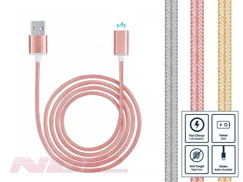 Magnetic 1m Cable ROSE GOLD (No Connector)