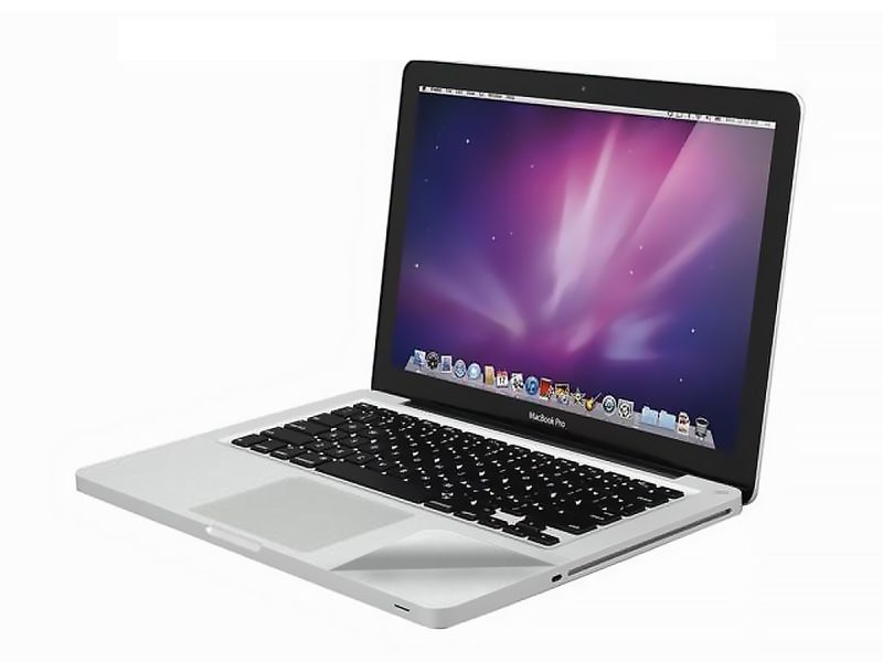 MacBook Pro Unibody 13 A1278 4pc Protective Vinyl Sticker Skin Guard - Silver