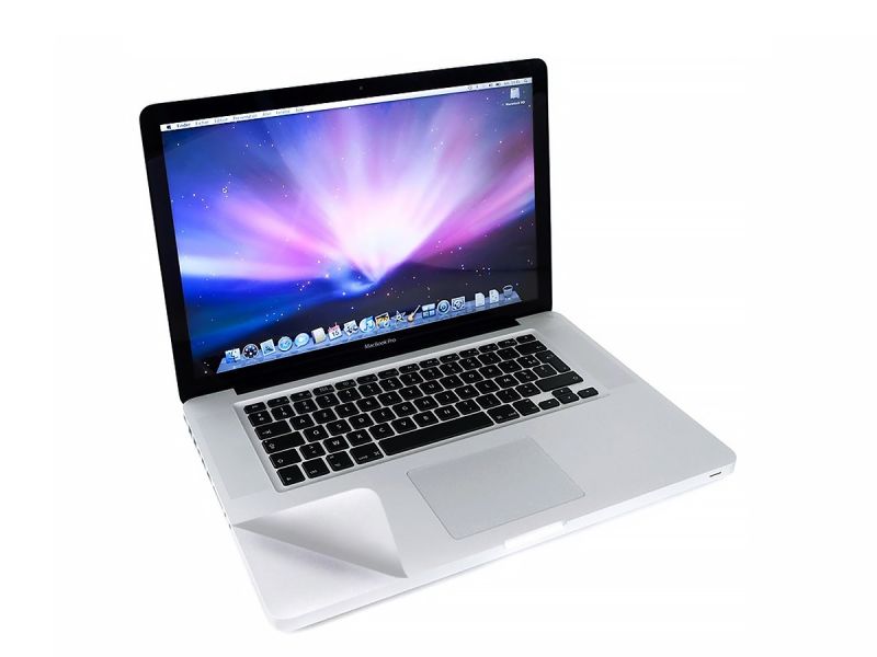 MacBook Pro Unibody 15 A1286 4pc Protective Vinyl Sticker Skin Guard - Silver