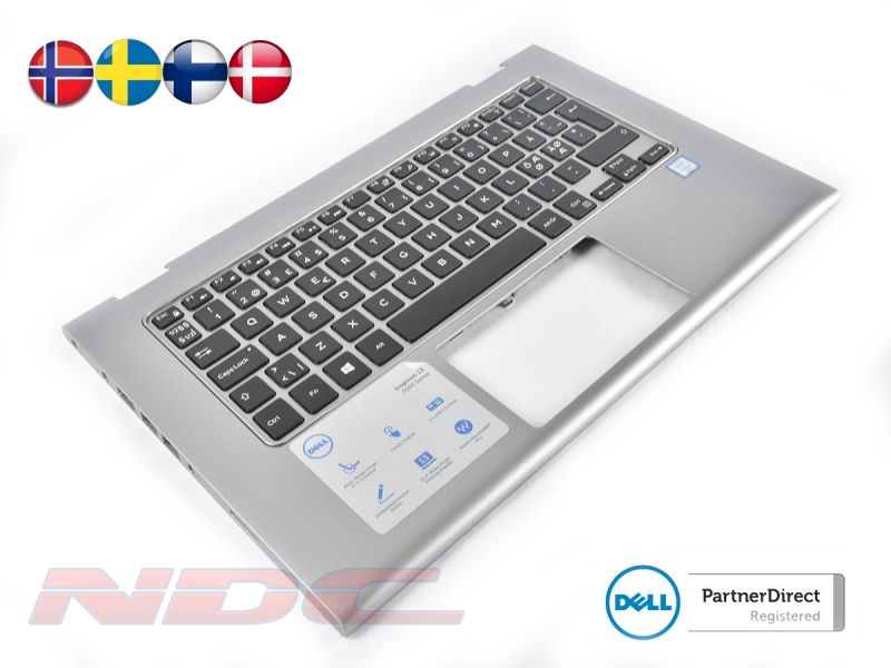 V5CHP KMCCX Dell Inspiron 13-7347/7348/7359 Palmrest & Backlit NORDIC Keyboard 0V5CHP 0KMCCX