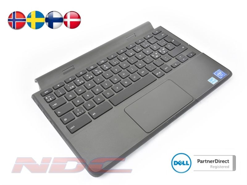 38ZM8TCWI80 Dell Chromebook 11 3120 Palmrest & Touchpad & NORDIC Keyboard (Black Trim)