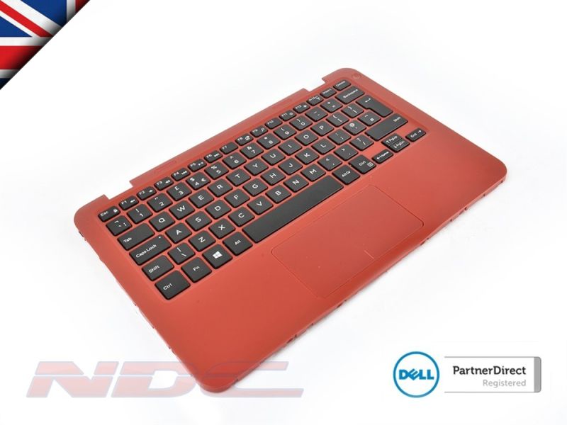 VMWH1 Dell Inspiron 11-3162/3164 Red Palmrest & Touchpad & UK ENGLISH Keyboard 0VMWH1
