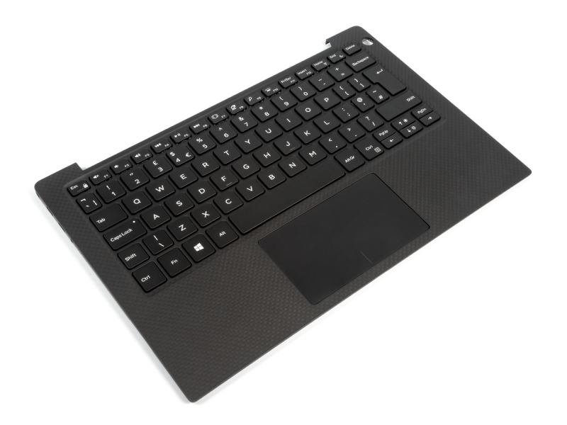 Refurbished Dell XPS 13 9370/9380 BLACK Palmrest & Touchpad & UK-ENGLISH Backlit Keyboard 0T48VN + 082FHM