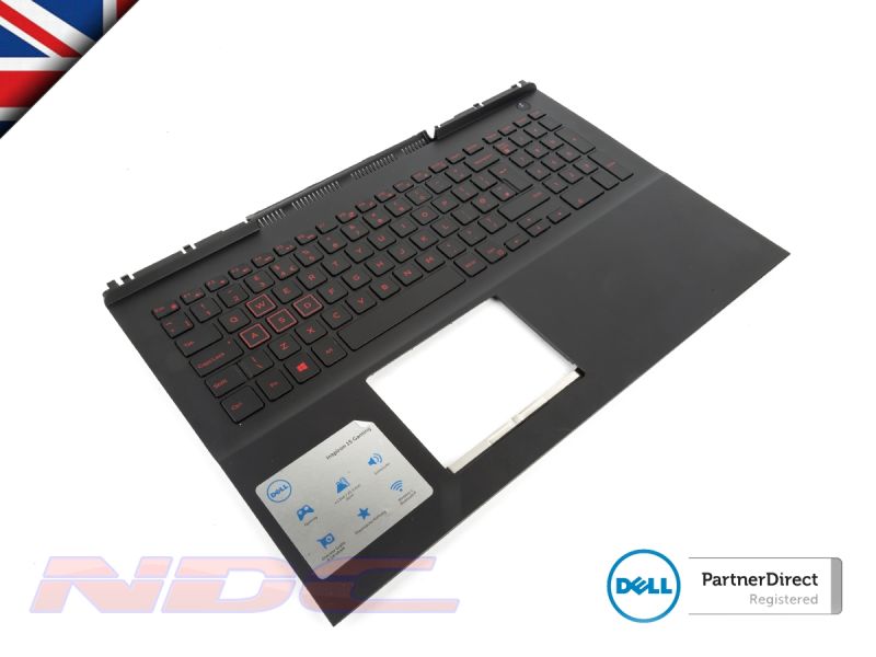 Dell Inspiron 7566/7567 Palmrest & UK ENGLISH RED Backlit Keyboard - 0MDC8K + 03R0JR