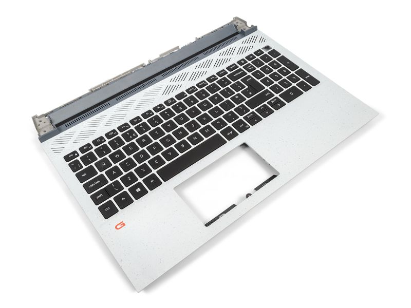 Dell G15 5510/5511/5515 Palmrest & UK ENGLISH Backlit Keyboard - 0FK7HR + 05M07P - Phantom Grey