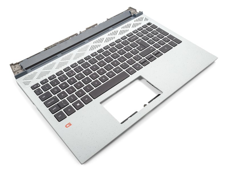 Dell G15 5510/5511/5515 Palmrest & UK ENGLISH Backlit Keyboard - 07GH8X + 05M07P (JD77W) - Phantom Grey - New