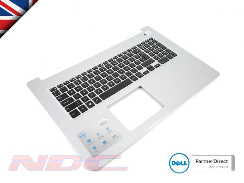 Dell Inspiron 5770/5775 Silver Palmrest & UK ENGLISH Backlit Keyboard - 0HMY79 + 09J9KG