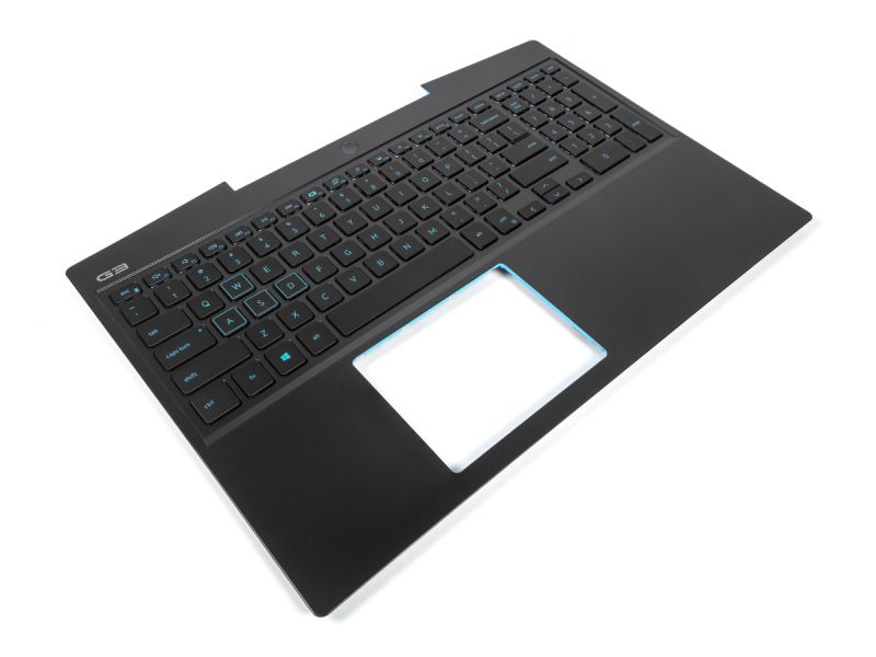 Dell G3-3500 80W non-Bio Palmrest & US ENGLISH BLUE Backlit Keyboard - 02DPKM + 0D6D4C (HG6GF)