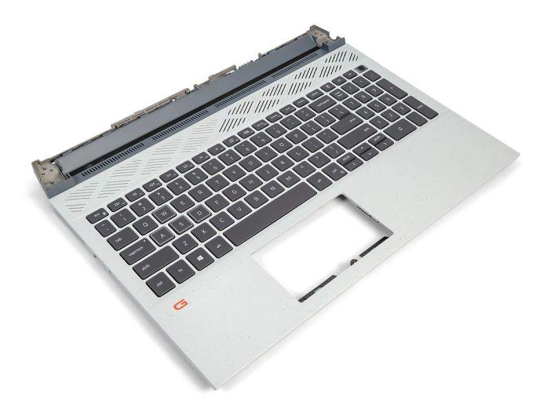 Dell G15 5510/5511/5515 Palmrest & US ENGLISH RGB Backlit Keyboard - 0FK7HR (88K4W) - Phantom Grey