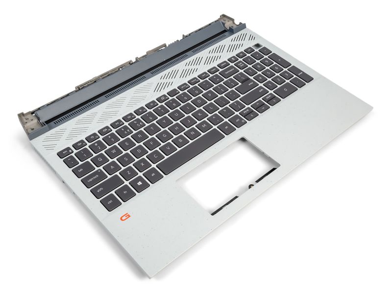 Dell G15 5510/5511/5515 Palmrest & US/INT ENGLISH Backlit Keyboard - 0FK7HR + 00WNM6 (5X07W) - Phantom Grey