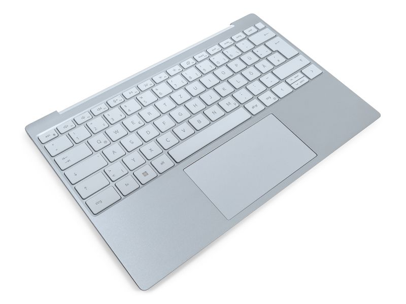 Dell XPS 9315 Palmrest, Touchpad & GERMAN Backlit Keyboard - 04N9X3 + 09GH7K (TN65N) - Sky