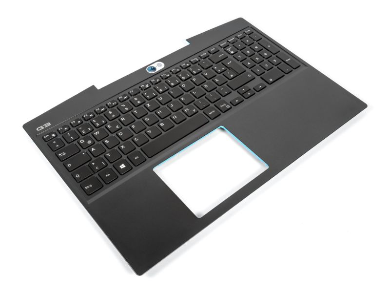 Dell G3-3500 80W Palmrest & GERMAN Backlit Keyboard - 09K12Y + 0F0TP3 (PCTDY)