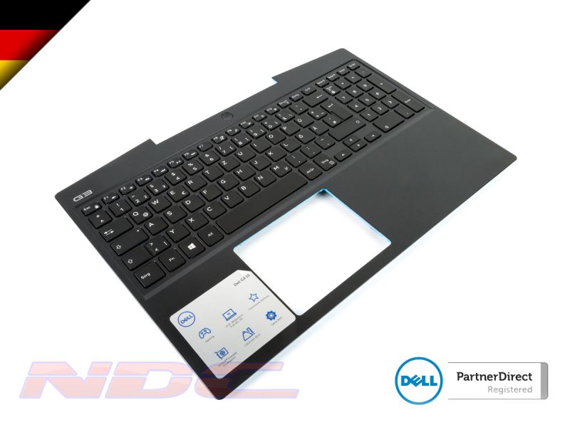 Dell G3-3590 Palmrest & GERMAN Backlit Keyboard - 0P0NG7 + 0KRHKG