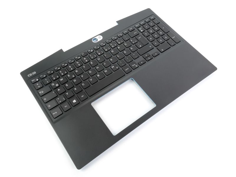 Dell G3-3500 60W Palmrest & GERMAN Backlit Keyboard - 09K12Y + 0F0TP3 (3RK4C)