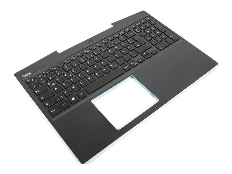 Dell G3-3500 80W non-Bio Palmrest & GERMAN Backlit Keyboard - 02DPKM + 0F0TP3 (G325W)