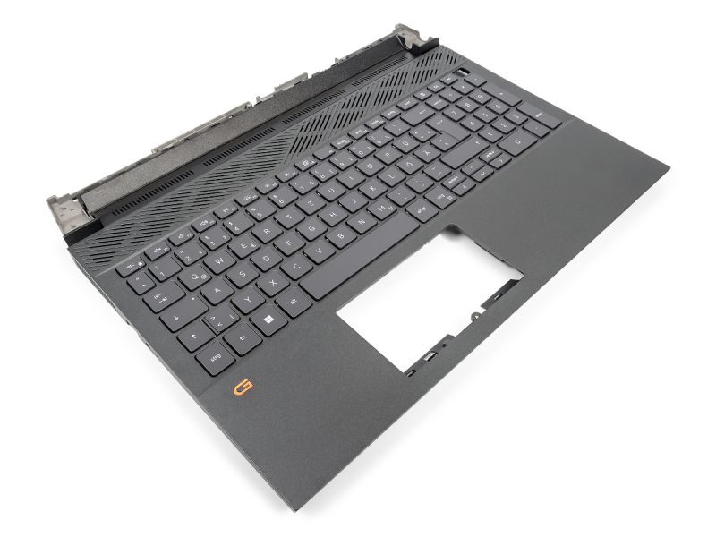 Dell G15 5520/5521/5525 Palmrest & GERMAN Backlit Keyboard - 0GDN50 (RD48R) - Obsidian Black
