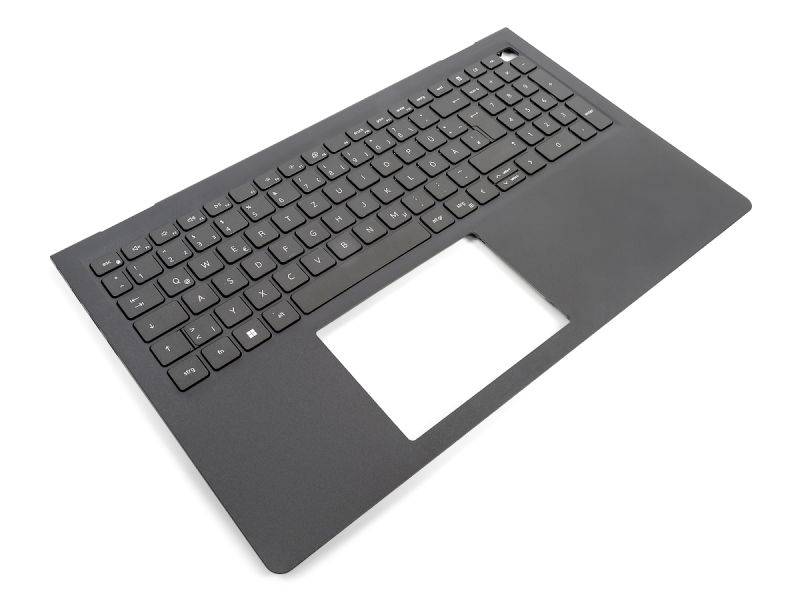 Dell Inspiron 3510/3511/3515/3520/3525 Palmrest & GERMAN Keyboard - 0418CV (0R6X8) - Black