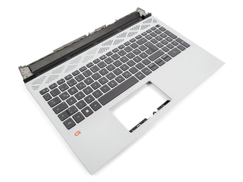 Dell G15 5510/5511/5515 Palmrest & GERMAN Backlit Keyboard - 095P6M + 05TPPT (CCD6C) - Phantom Grey