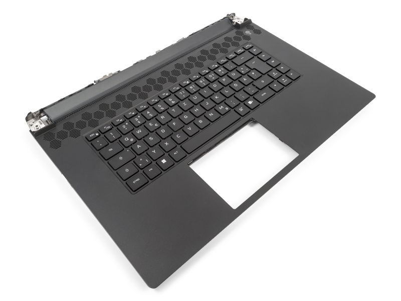 Dell Alienware m17 R5 AMD Palmrest & GERMAN RGB Backlit Keyboard - 0K0GPJ + 0V1M94 (YJX2J)